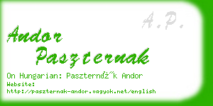 andor paszternak business card